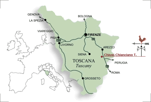 mappa toscana: come arrivare a chianciano terme